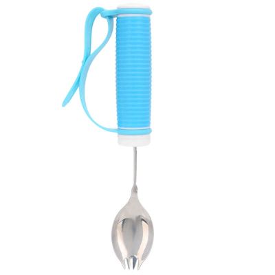 special protection sets Artificial Breasts Fork Eating Aid Non‑Slip Adjustable Strap 2 in 1 Spoon for Parkinson Arthritis MS