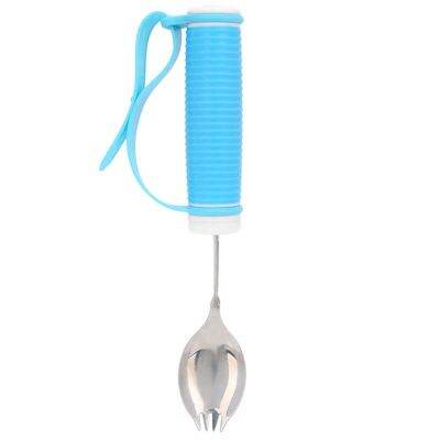 special protection sets Artificial Breasts Fork Eating Aid Non‑Slip Adjustable Strap 2 in 1 Spoon for Parkinson Arthritis MS