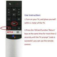 RC602S JUR4 New Original Remote Control for TCL P4 P6 C4 C6 C8 X4 X7 P8M Series Smart LCD/LED TV Netflix Voice Search