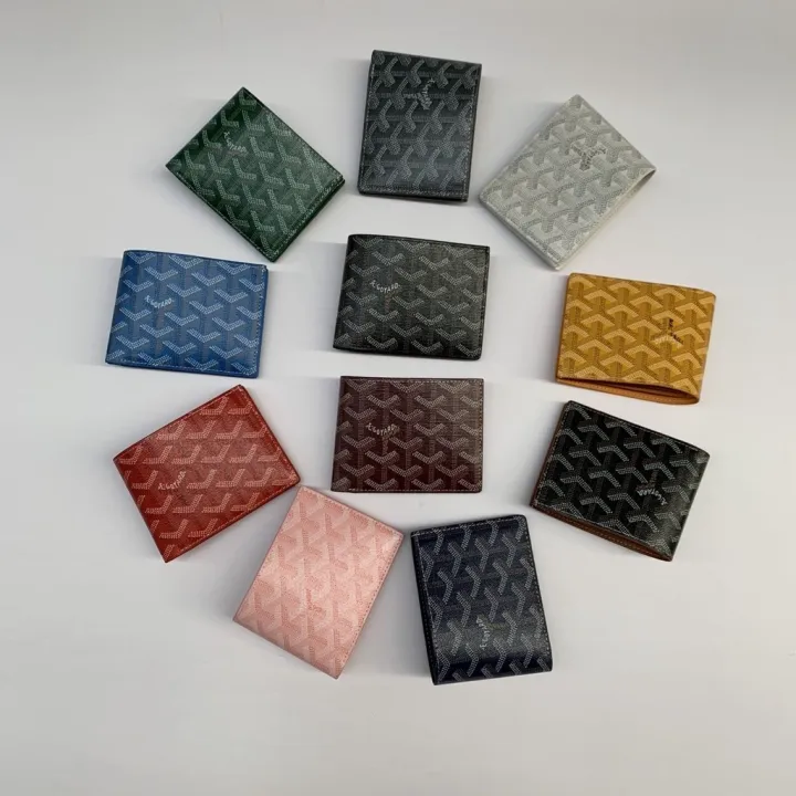 goyard wallet men Europe America ins Fashion Small Fresh Dog Teeth  Multi-Card Slot Folded In Half Short Coin Purse