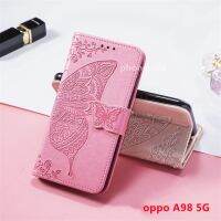 เคสโทรศัพท์หนัง2023 Oppo 5G A98เคสฝาพับกระเป๋าเงินมีช่องเสียบบัตรกันกระแทกที่ยึดขาตั้งแม่เหล็ก