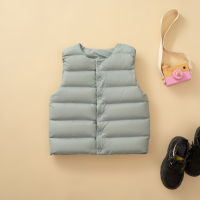 New Children Down Vest Girls Sleeveless Jacket Winter Waistcoats Boys Autumn Outerwear Coats 2-12 Years Kids Warm Clothes