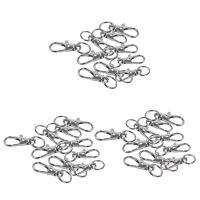 30Pcs Metal Clasp Swivel Trigger Clips Snap Hooks Key Ring Bags DIY Craft Silver Promotion Picture Hangers Hooks