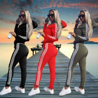 ใหม่2PCS Tracksuit ชุดโยคะผู้หญิงกางเกงเสื้อผ้าเซ็กซี่แขนยาวสูงเอว Leggings ยิมเสื้อผ้าออกกำลังกาย Sportwear ผู้หญิง...