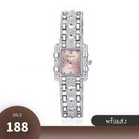 CMC Fashion Luxury Rectangle Dial Rhinestone Watch Bracelet Stainless Steel Wristwatches รุ่น F1-1