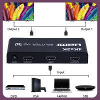 4K 3D 1X2 Splitter 1 IN 2 OUT ตัวแยก HDMI Converter เครื่องเผยแพร่วิดีโอสำหรับ PS3 PS4กล้องแล็ปท็อป PC เพื่อจอทีวี Dual Display