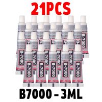 B7000 3ML Glass Plastic Universal DIY Glue B-7000 Clear Contact Phone Repair Adhesive 21Pieces Adhesives Tape