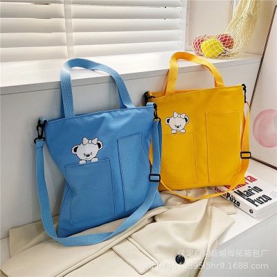 2021 New Fashion Canvas Bag Student Minimalist Portable Shoulder Bag Large Capacity Korean Ins Shoulder Bag Womens Bag