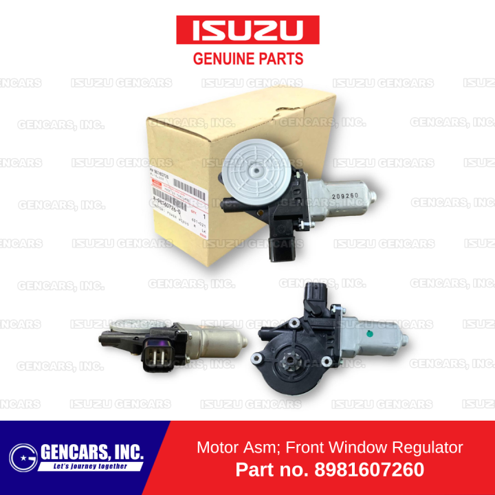 Isuzu Motor Asm; Front Window Regulator for Mux/ Dmax 20152019