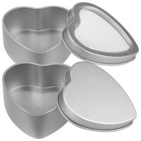 1/6/12x 2oz Metal Storage Tin Jar Candy Box Heart Shape Dessert Craft Candle Container Small Heart Shaped Tin Can Metal Box Mint Storage Boxes