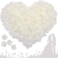 500/1000pcs White Rose Petals Artificial Romantic Silk Rose Flower Petal Favor Event Table Decor Supplies Wedding Decoration