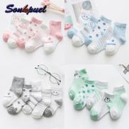 Sonkpuel 5 Pairs Lot Baby Socks For Newborns Infant Cute Cartoons Soft