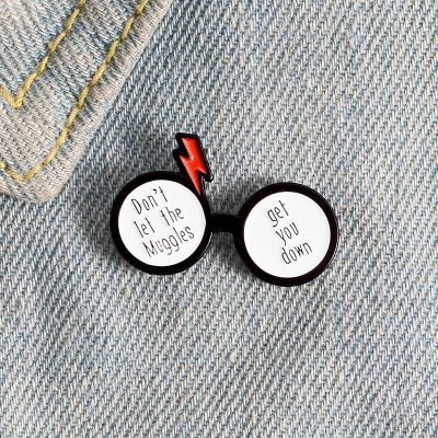 Cartoon Glasses Magician Enamel Pin on Backpack Funny Brooch Badge for Bag Lapel Clothes Broche for Friends