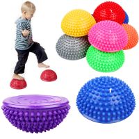 16cm Yoga Ball PVC Inflatable Massage Point Half Fit Ball Balance Trainer Stabilizer GYM Pilates Fitness Balancing Ball