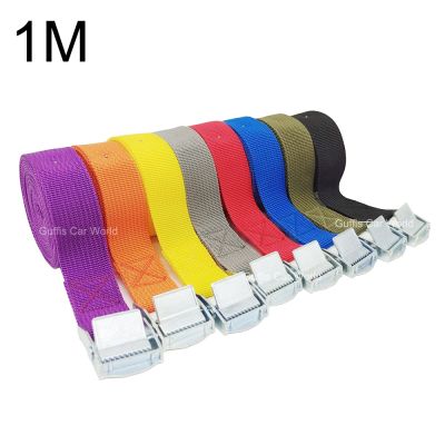 【CW】✼  1M Straps With Buckle Tie-Down for Motorcycle Car Metal Tow Rope Ratchet Fixing Luggage