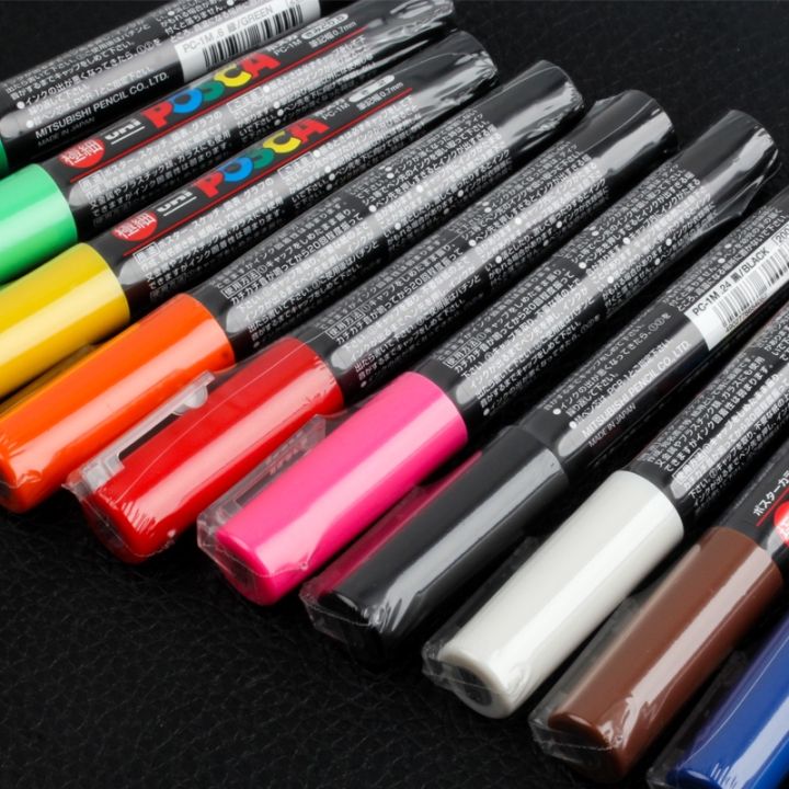 36-colors-uni-posca-pc-1m-paint-marker-pen-0-7mm-extra-fine-bullet-tip-rock-painting-drawing-graffitti-acrylic-marking-note