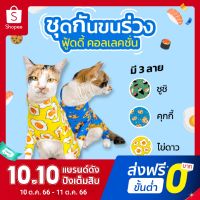 ชุดกันขนร่วง ชุดเก็บขน น้องหมาแมว ลายอาหารจานโปรด ไข่ดาว คุกกี้ ซูชิ | Clawset.bkk