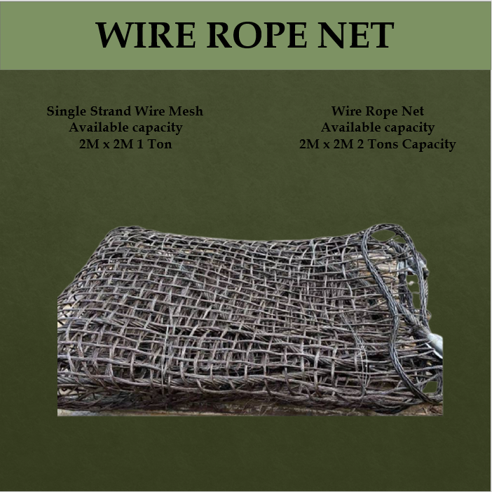 2m*2m Wire Rope Net Wire Mesh Knotted Rope Lifting Net / Endless Steel