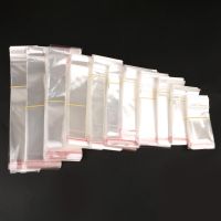 100Pcs 8 Size Transparent Resealable Clear Cellophane Poly Bags Self Adhesive OPP Seal Gift Packaging Bag Jewelry Pouch