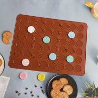 48 Holes Non-Stick Silicone Macaron Macaroon Pastry Oven Baking Mould Sheet Mat Diy Mold Useful Tools DIY Cake Bakeware Mold Bread Cake  Cookie Access