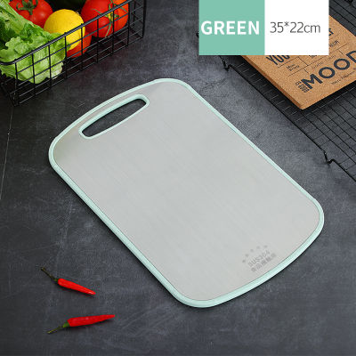 WORTHBUY Cutting Board 304 Stainless Steel Plastic Double Sided Chopping Blocks Sterile Mildew Chopping Board Cutting Board