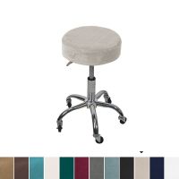 Stretch Velvet Round Bar Stool Cover Elastic Seat Covers Seat Slipcovers Chair Slipcover Solid Colors for Coffee Shop Decoration