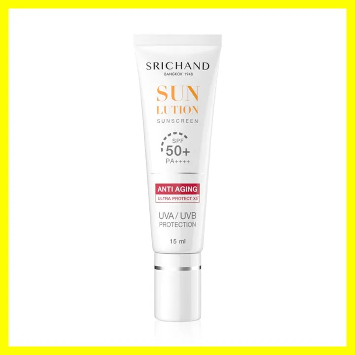 srichand-sunlution-anti-aging-sunscreen-spf50-pa-ครีมกันแดดเพื่อผิวอ่อนเยาว์