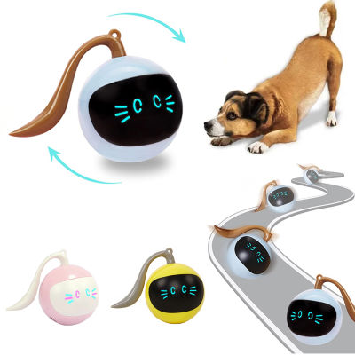 อินเตอร์แอคทีลูกสุนัขของเล่นไฟฟ้า USB ชาร์จอัตโนมัติตนเองหมุนในร่มทีเซอร์ Selfplay การออกกำลังกายของเล่นสำหรับสัตว์เลี้ยงสุนัขลูกสุนัข