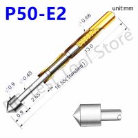 100PCS Spring Test Probe P50 E2 Metal Test Probe Copper Nickel Plated Electronic Spring Test Probe Head Dia 0.90mm P50 E