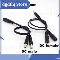 Dgdfhj Shop 2 way DC Power adapter Cable 5.5mmx2.1mm 1 male to 2 female 2 Male Splitter connector Plug extension for CCTV LED strip light