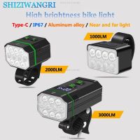 Bicycle Light 10LED Rechargeable Set MTB Road Front Back Headlight Lamp Power Bank Bike Flashlight Battery Cycling Accessories