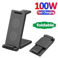 ZZOOI 100W 3 In 1 Wireless Charger Stand For iPhone 14 13 12 11 8 Apple Watch  Fast Charging Dock Station for Airpods Pro IWatch 7 6