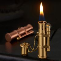 ♨ Classic Retro Kerosene Lighter Tanker Flint Metal Personality Creative Windproof Lighters Cigar Smoking Accessories Gift for Man