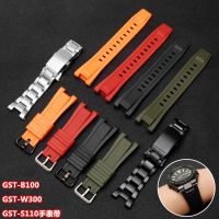 Tali Resin Aksesoris Jam Tangan Pria UNTUK Casio Gelang GST-S130 S110 S100 W130L W100 W110 210 Olahraga Gelang Tahan Air