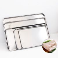 Cake Baking Pastry Storage Trays Stainless Steel Steamed Sausage Dish Rectangle Fruit Plate Restaurant Hotel Bread Loaf Pans Baking Trays  Pans