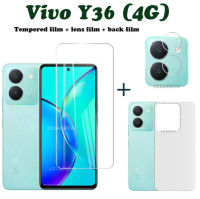 Vivo Y36ฟิล์มหลัง3 In 1สำหรับหน้าจอคลุมทั้งหมด Y36ปกป้องหน้าจอ Y36กระจกเทมเปอร์กระจกความเป็นส่วนตัวผิวด้าน