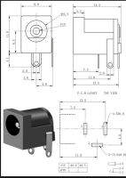 (10ชิ้น)Female DC Power Jack supply socket 5.5X2.1mm