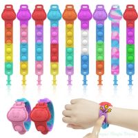 【CW】 10/30Pcs Pop Fidget Wearable Push Poping Sensory Stress Wristband