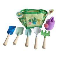 8pcs Wood Metal Beach Toy Shovel Spoon Rake For Boys Girls Play Sand Outdoor