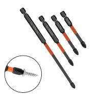 4Pcs PH2 Magnetic Batch Head Cross Screwdriver Impact Drill Bit Alloy Steel 65/70/90/150mm For Electric Screwdrivers Hand Drills Screw Nut Drivers