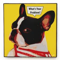 Dog หมา Whats your problem? รูปภาพ​ติด​ผนัง​ pop art พร้อมกรอบและที่แขวน สุนัข สัตว์เลี้ยง แต่งบ้าน ของขวัญ กรอบรูป รูปภาพ ยังไม่มีคะแนน