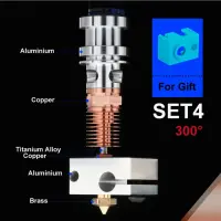 Mellow อัพเกรดโลหะทั้งหมด V6สมาร์ท V2.0 Hotend ชุดแบ่งความร้อนไทเทเนียมสำหรับ V6 Hotend Prusa Mk3 DG Extruder 3d เครื่องพิมพ์