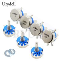 2pcs WH5-1A 470R 1K 2.2K 4.7K 10K 22K 47K 100K 220K 470K 1M Ohm 3-Terminals Round Shaft Rotary Taper Carbon Potentiometer WH5