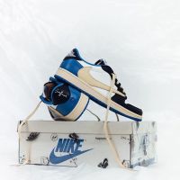 Air 1 AJ1 TS Fujiwara Hiroshi Lightning Barb Low Cut Black, White and Blue Casual Shoes DM7866-140