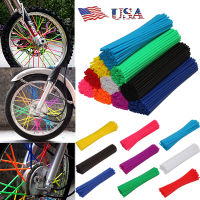 72PCS Motorcycle Spoke Skins Covers Wrap Wheel Rim Guard Protector for Dirt Bike