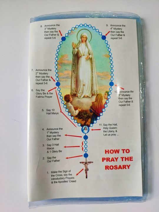 How to Pray the Rosary Laminated Pocket Prayer Guide | Lazada PH