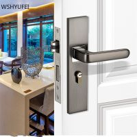 European Style Mute Room Door Lock Aluminum Alloy Interior Door Knobs Lock Home Anti-Theft Gate Furniture Hardware Accessories