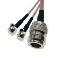 RG316 N female to 2x TS9 MALE Right Angle Connector Y Type 50Ohm Low Loss Jumper Coax RF Cable