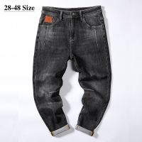 【YD】 Brand Mens Jeans 42 44 48 Size Harem Pants Fashion Denim Trousers Oversized Man Clothing