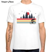 Fashion Retro Bicycle Cycling Bike Outdoor Cyclist Print Tshirt Creative Road Bike White Print Hipster Man Tshirt